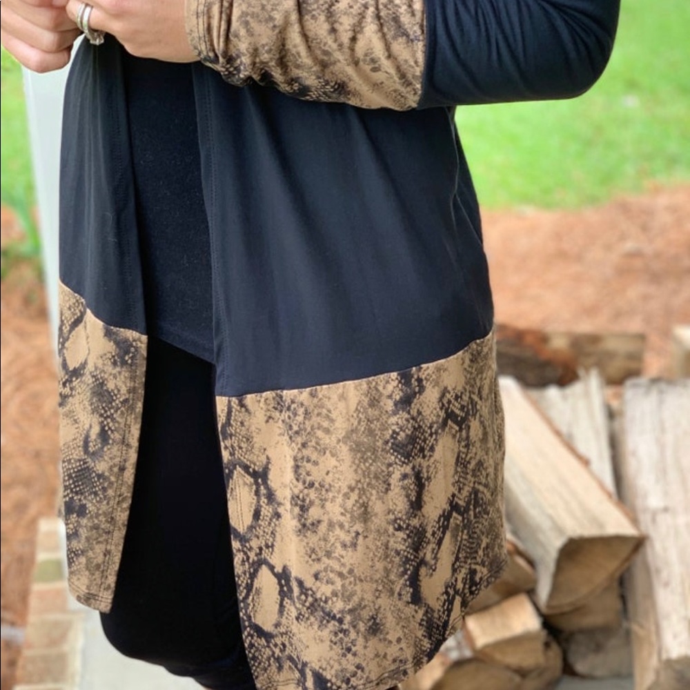 Snakeskin cardigan
